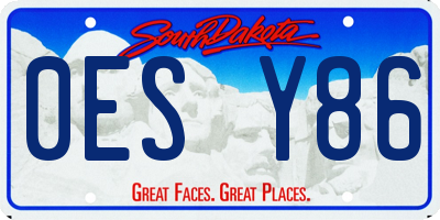 SD license plate 0ESY86