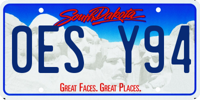 SD license plate 0ESY94