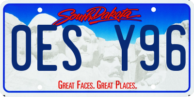 SD license plate 0ESY96