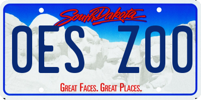 SD license plate 0ESZ00