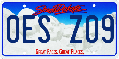SD license plate 0ESZ09