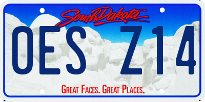 SD license plate 0ESZ14