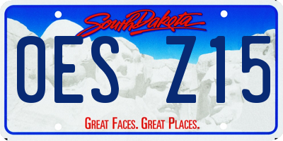 SD license plate 0ESZ15