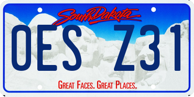 SD license plate 0ESZ31