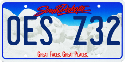SD license plate 0ESZ32