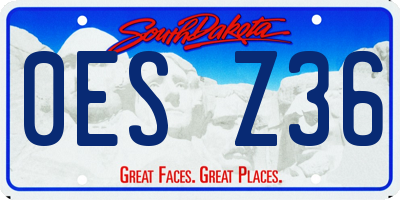 SD license plate 0ESZ36