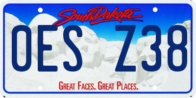 SD license plate 0ESZ38