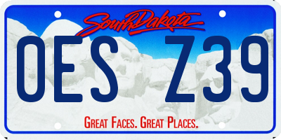 SD license plate 0ESZ39