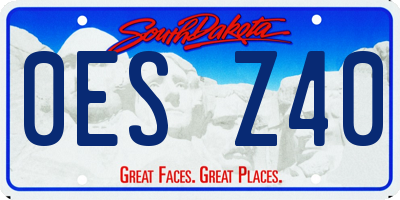 SD license plate 0ESZ40