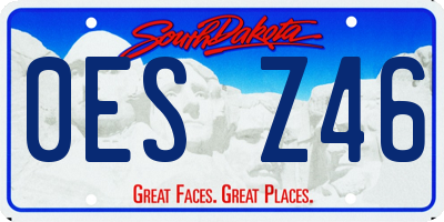 SD license plate 0ESZ46