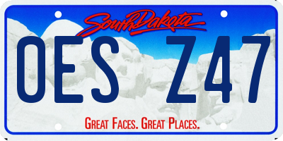 SD license plate 0ESZ47