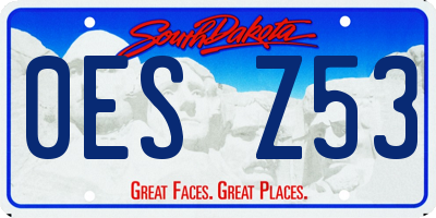 SD license plate 0ESZ53
