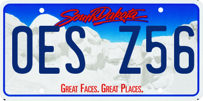 SD license plate 0ESZ56