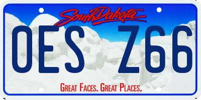 SD license plate 0ESZ66
