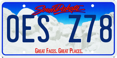 SD license plate 0ESZ78