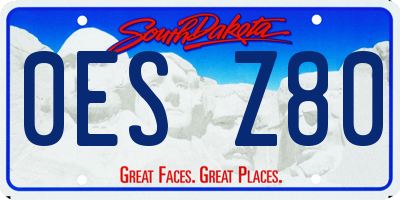 SD license plate 0ESZ80
