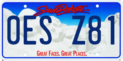 SD license plate 0ESZ81