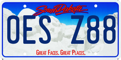 SD license plate 0ESZ88