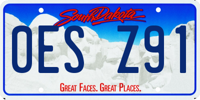 SD license plate 0ESZ91