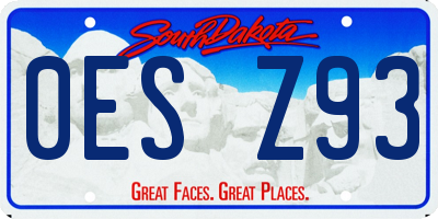 SD license plate 0ESZ93