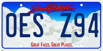 SD license plate 0ESZ94