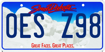 SD license plate 0ESZ98