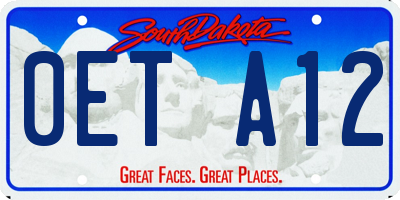 SD license plate 0ETA12