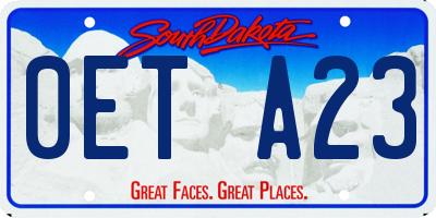 SD license plate 0ETA23