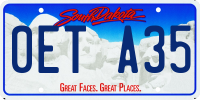 SD license plate 0ETA35