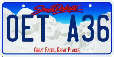 SD license plate 0ETA36