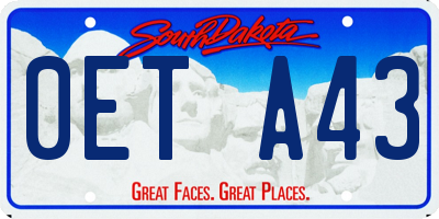 SD license plate 0ETA43