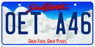 SD license plate 0ETA46