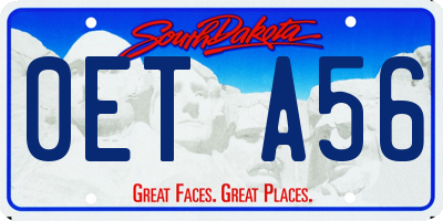 SD license plate 0ETA56