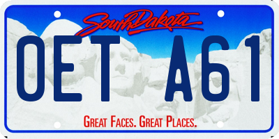 SD license plate 0ETA61