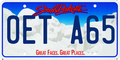 SD license plate 0ETA65