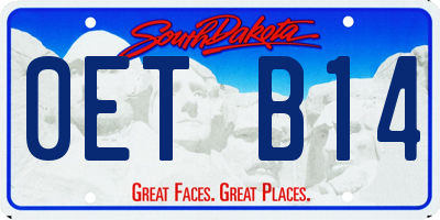 SD license plate 0ETB14