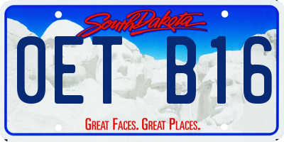 SD license plate 0ETB16