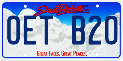 SD license plate 0ETB20