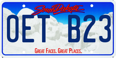 SD license plate 0ETB23