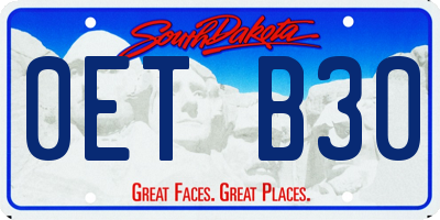 SD license plate 0ETB30