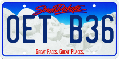 SD license plate 0ETB36