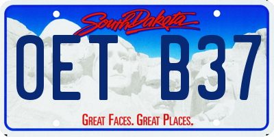 SD license plate 0ETB37