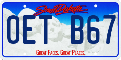 SD license plate 0ETB67