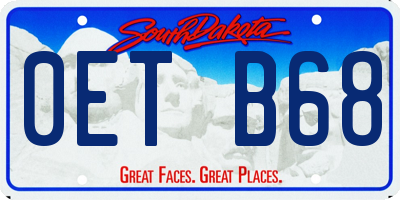 SD license plate 0ETB68