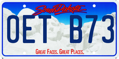 SD license plate 0ETB73