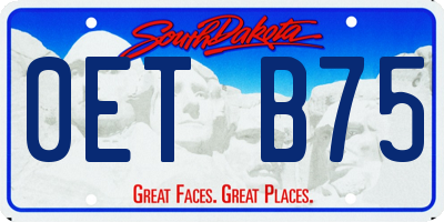 SD license plate 0ETB75