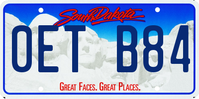 SD license plate 0ETB84