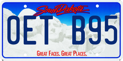 SD license plate 0ETB95