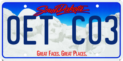 SD license plate 0ETC03