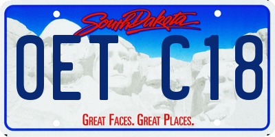 SD license plate 0ETC18